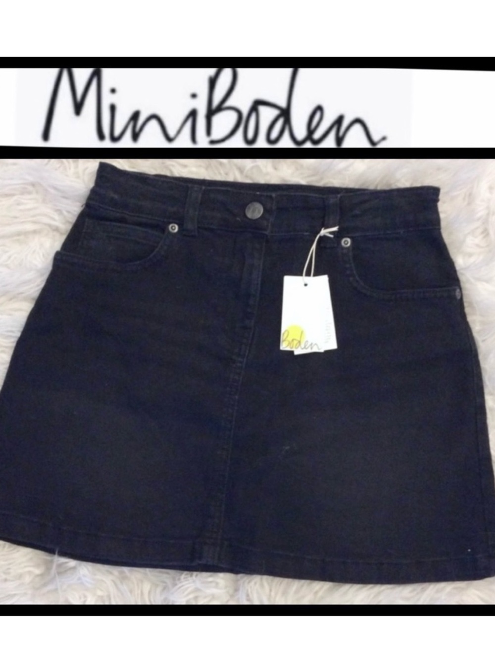 NWT Mini Boden 5-Pocket Denim Skirt